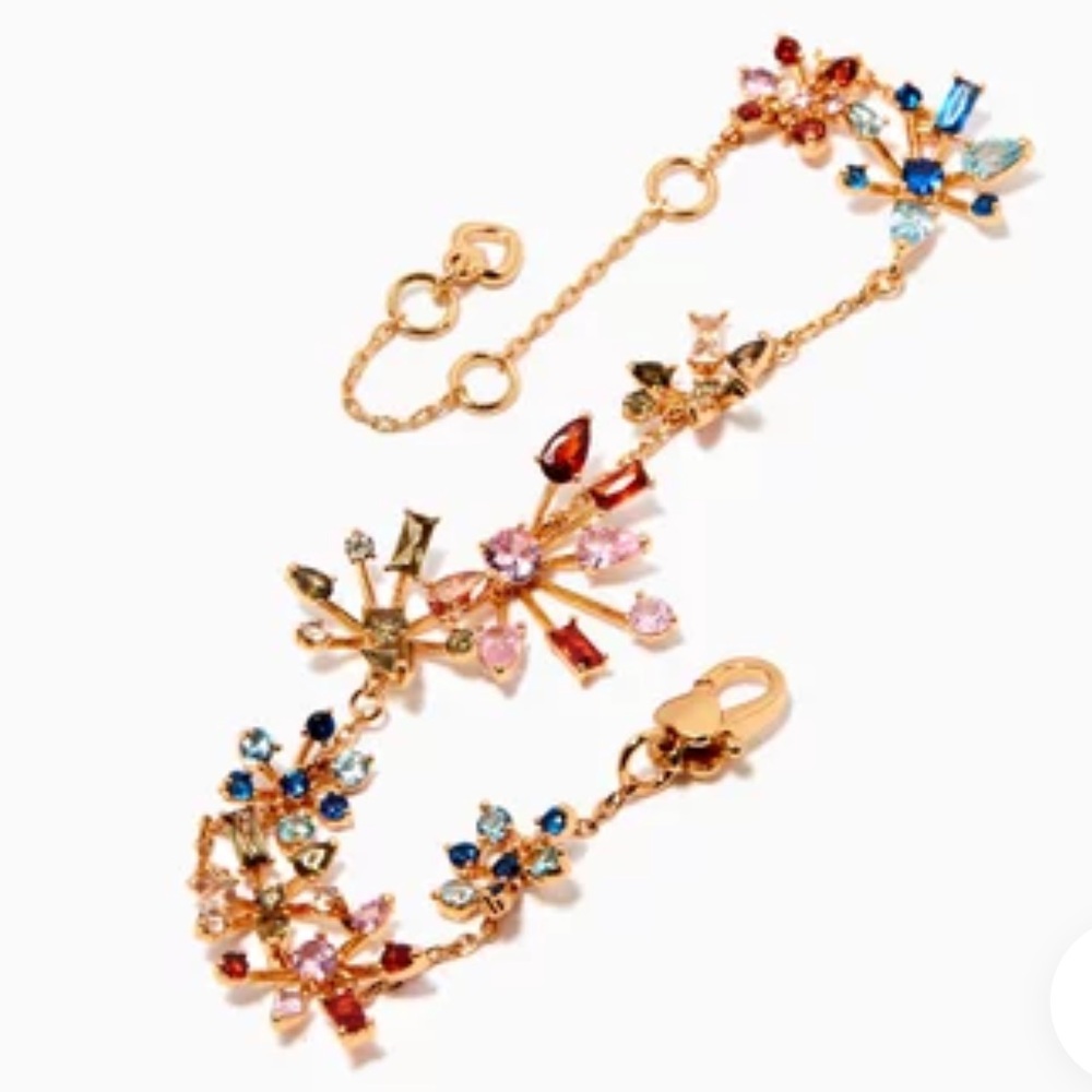 NWT Kate Spade New York
Gold-Tone Firework Floral Line Bracelet